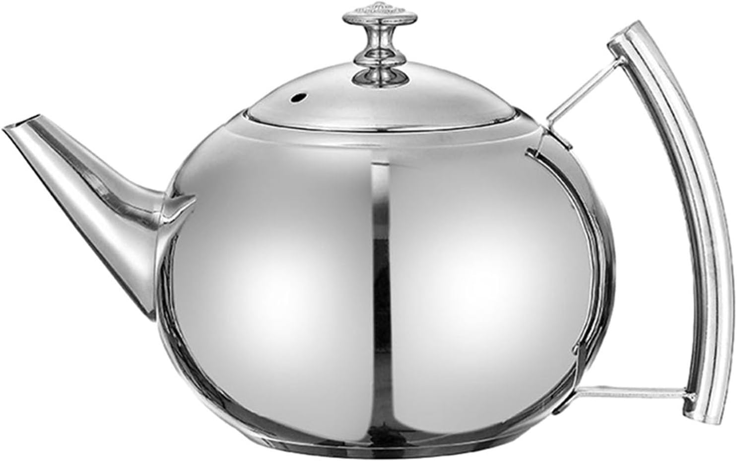 Gbtdoface Stainless Steel Teapot,1/1.5/2L Teapot Tea Maker Heatable Jug with Removable Stainless Steel Strainer(2L)