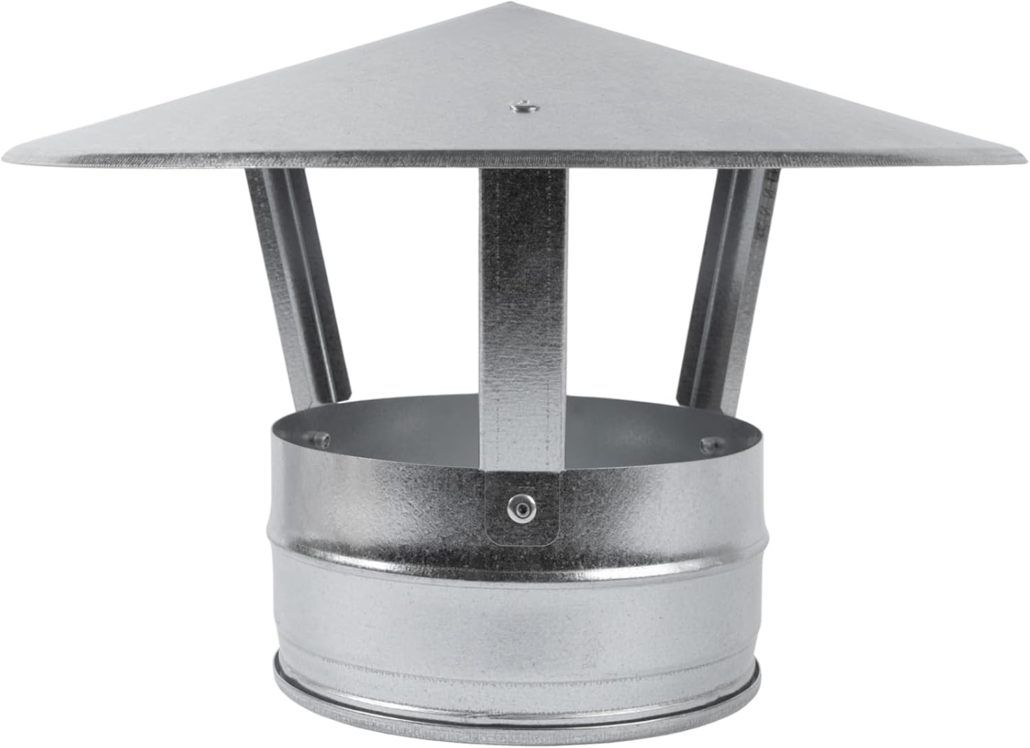Vent Systems 150 mm / 6" Inch Galvanized Steel Roof Vent Cowl - Pipe Cap for All-Seasons - Stove Pipe Cover with Hat - Pipe Top for Chimney, Stove, Fireplace, Boiler - Rain Protector - Pipe Insulation