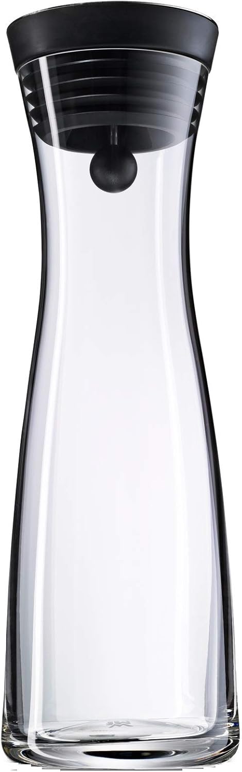 WMF Basic Water Decanter 1L Height 29 cm Close-Up Stopper Glass Cromargan® Stainless Steel,Silver