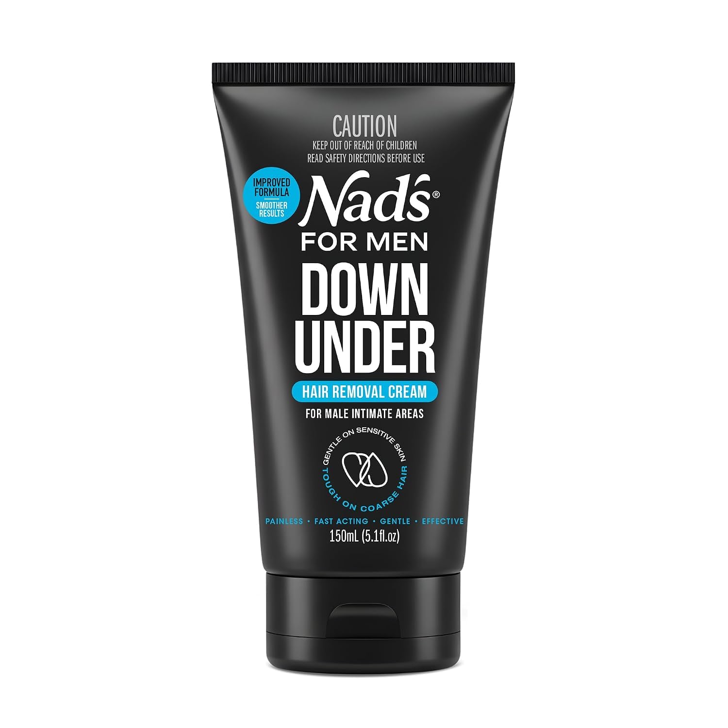 Nad's For Men Down Under Intimate Hair Removal Cream, Painless, 5.1oz