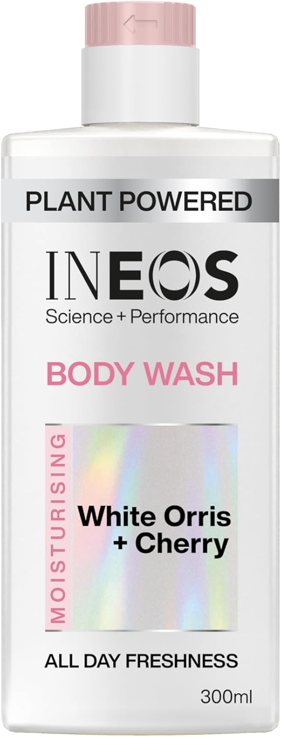 INEOS Skin Science - All Day Freshness With Provitamin B5 Body Wash White Orris + Cherry - With SkinActiv Cooling Tech™ - Plant Powered 300ml
