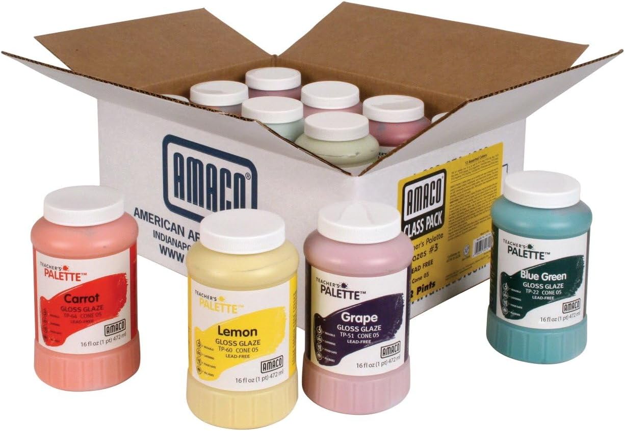 AMACO Teacher's Palette Gloss Glazes Class Pack No. 3