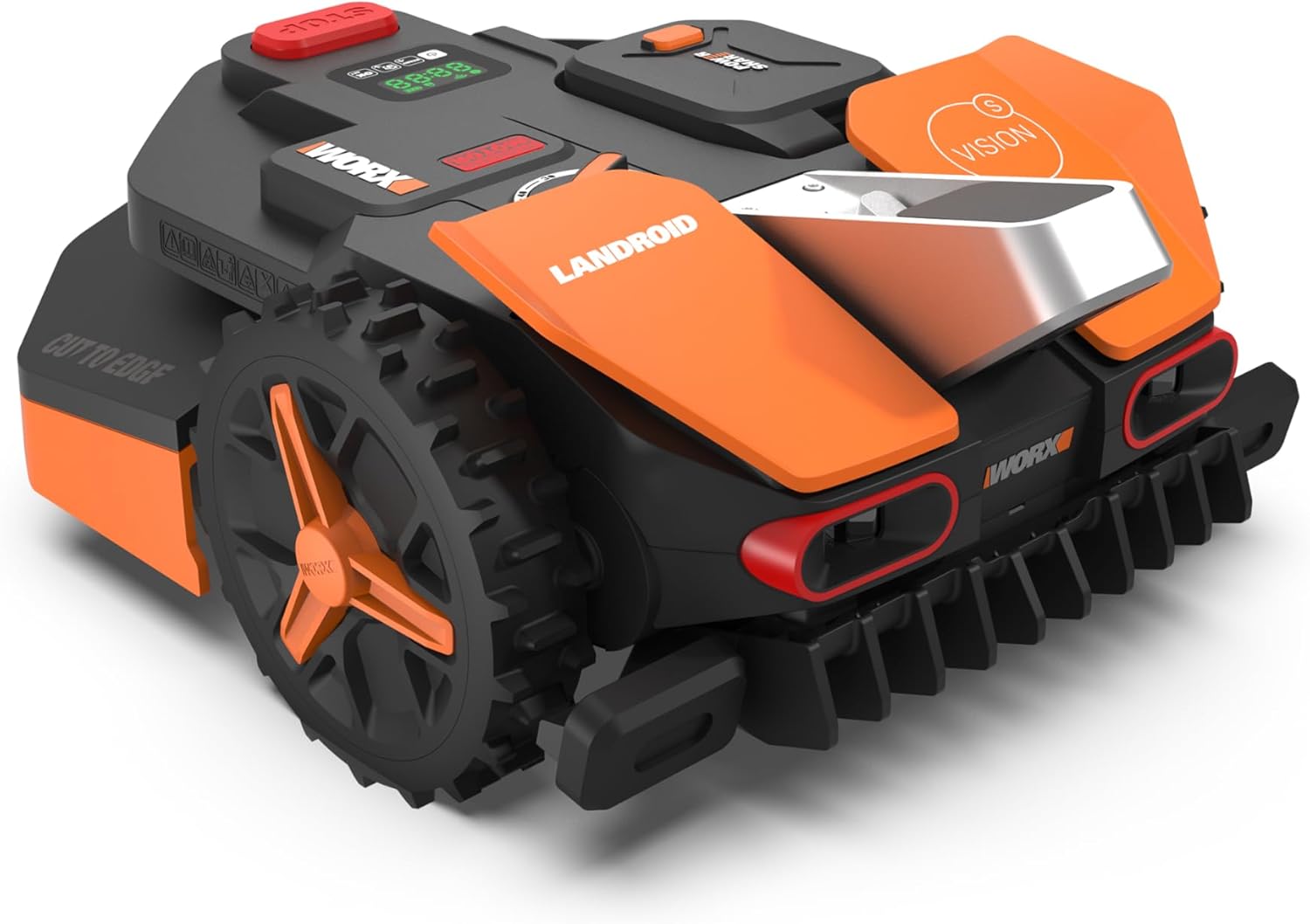 WORX WR202E Landroid Vision Robotic Lawn Mower – 250m² Patented AIA Mowing Multi-Zone, Auto Charging, 20V PowerShare Battery, Rain Sensor, Cut-to-Edge Technology, App-Controlled, Accessories Included