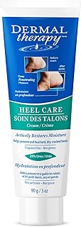 Dermal Therapy - Heel Care Cream, Foot Cream for Dry Cracked Heels, Intense Foot Moisturizer with Urea and AHA, Foot Lotion and Feet Exfoliator with Non-Greasy Formula, 3 o.z.