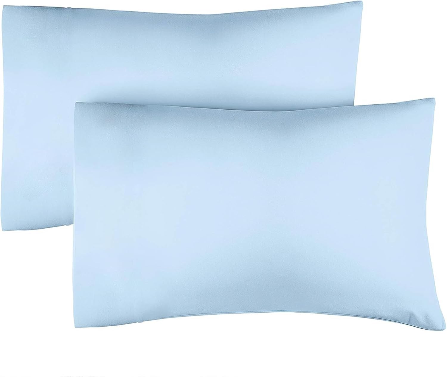 King Size Pillow Cases Set of 2 - Extra Soft Pillowcases - 50cm x 90cm - Breathable & Cooling Pillow Cases 2 Pack - Luxury Pillow Covers - Machine Washable - Pillow Protectors 2 Piece Set (Light Blue)