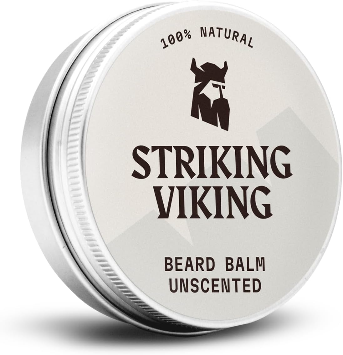 Striking Viking Beard Balm for Men – Light Hold, Unscented, 60 g - Leave-in Beard Conditioner with Shea Butter, Tea Tree, Argan & Jojoba Oils - Smooth, Shape & Moisturise Coarse, Dry Facial Hair