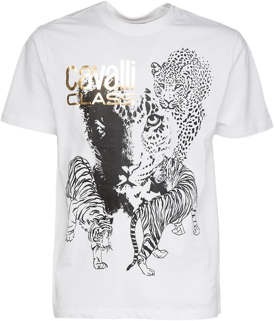Tiger Leopard Motif Fashion T-Shirt- for Mens