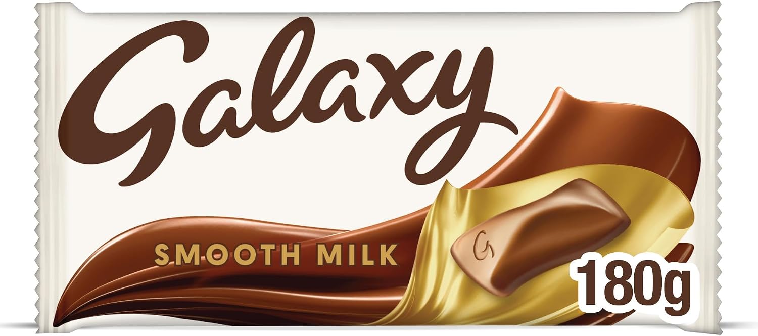 Galaxy Smooth Milk Chocolate Tablet Bar 180g – Milk Chocolate Tablet, Chocolate Block Gift, Sharing Chocolate Bar Block, Creamy Milk Chocolate Snack