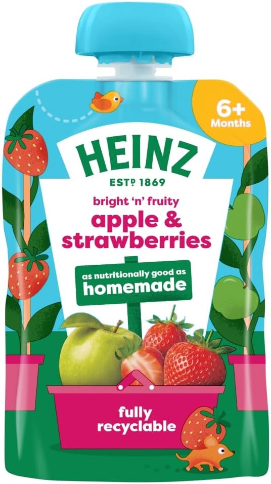 Heinz Apple & Strawberry Fruit Pouch 100g