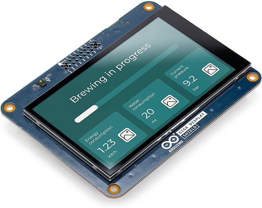 GIGA Display Shield [ASX00039] - 3.97” Touch Screen Solution for Arduino GIGA R1 WiFi with IMU, Digital Microphone, and Arducam Connector for Enhanced Project Functionality