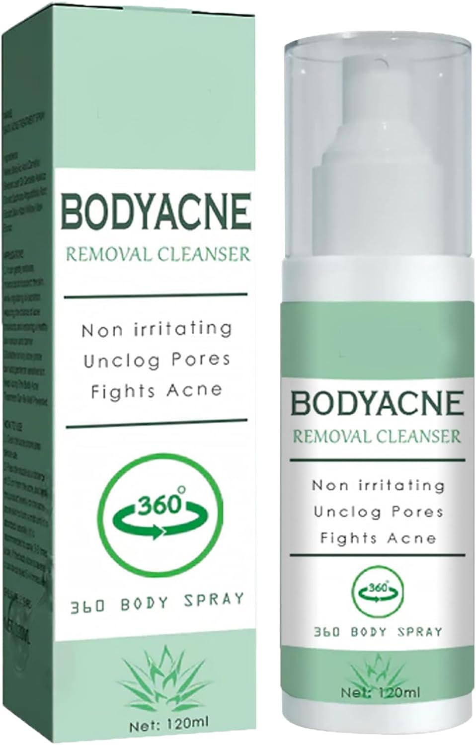 DMQ 2PCS Back & Body Acne Treatment Spray, 120ml*2, Anti-Acne & Smoothing, Unisex, Natural, Unscented