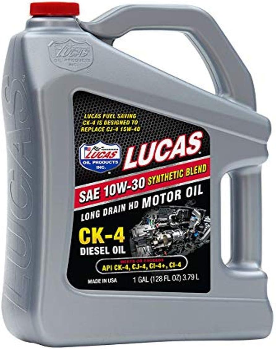 Lucas Oil 10282 Synthetic Blend SAE 10W-30 CK-4 Heavy Duty Motor Oil - 1 Gallon