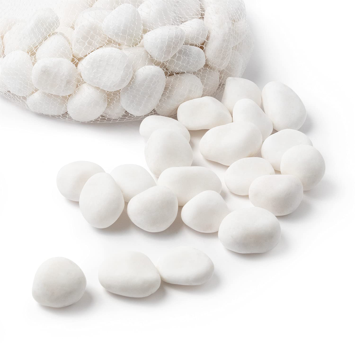 River Rocks Decorative Ornamental Vase Filler Aquarium Gravel White, Large 5 lbs - Landscaping Pebbles for Indoor Plants, Fish Tank Gravel, Terrarium & Home Decor, DIY & Crafting – Royal Imports