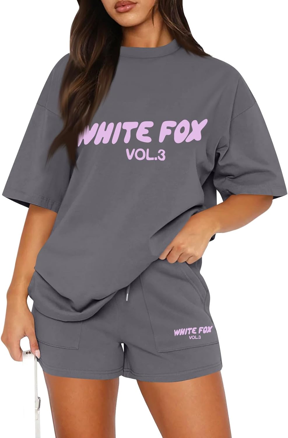 Womens Tracksuit Sets Summer 2 Piece Outfits Causal Oversized Loose T-shirt & Shorts, Short Sleeve Pullover Sweatshirt and Sweatpants Jogger Plain Sets Loungewear Sets Gym Activewear