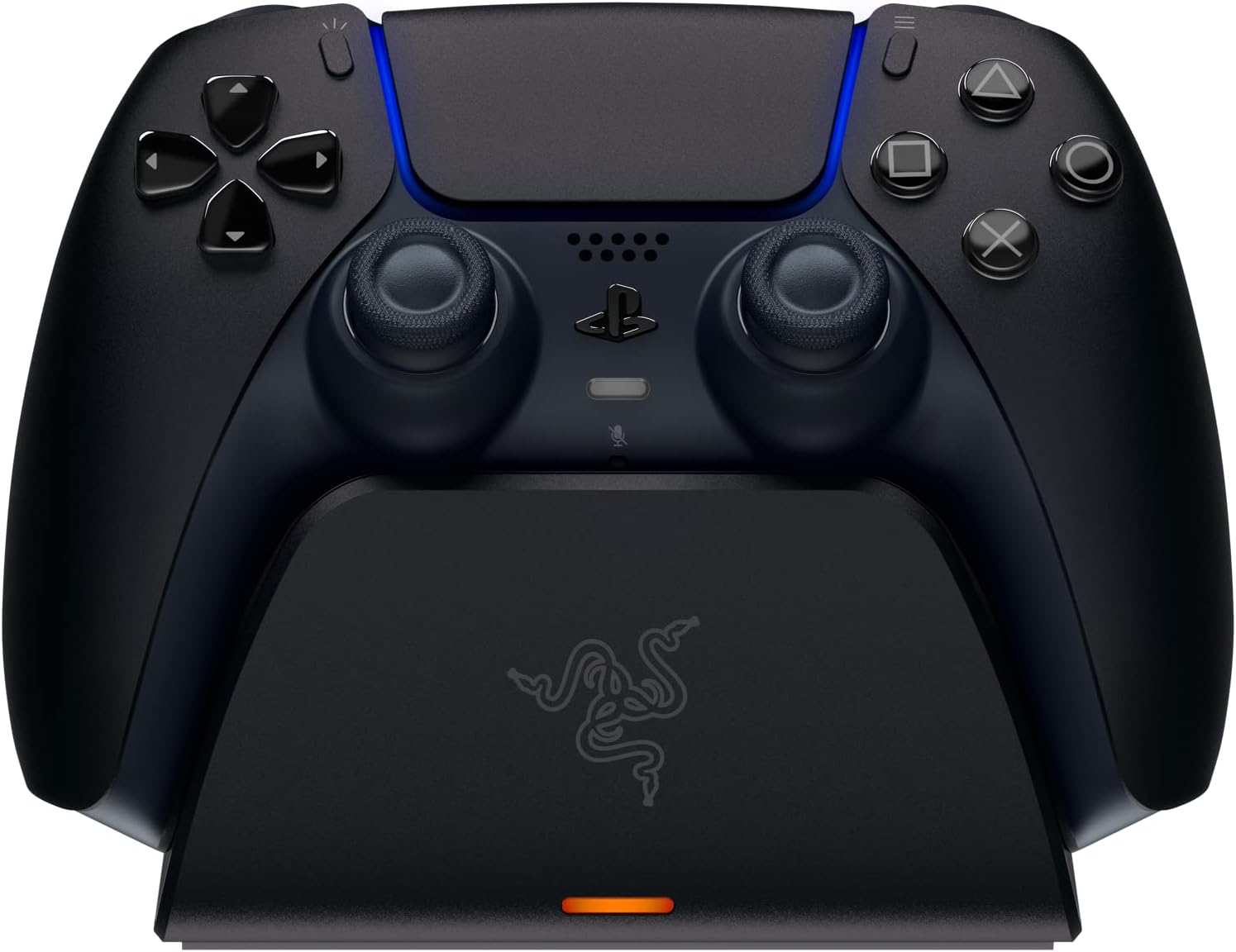 Razer Quick Charging Stand for PlayStation 5: - Curved Cradle Design - Matches PS5 DualSense Wireless Controller - One-Handed Navigation - USB Powered - Black (Controller Sold Separately)