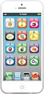 Toy Learning Play Cell Phone with 8 Functions and Dazzling Lights Interactive Toy for Toddler Baby Kids Boys Girls