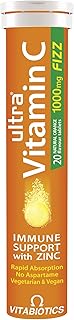 1000mg Ultra Vitamin C Immune Support With Zinc 20 Effervescent Orange Flavour Tablets by Ultra