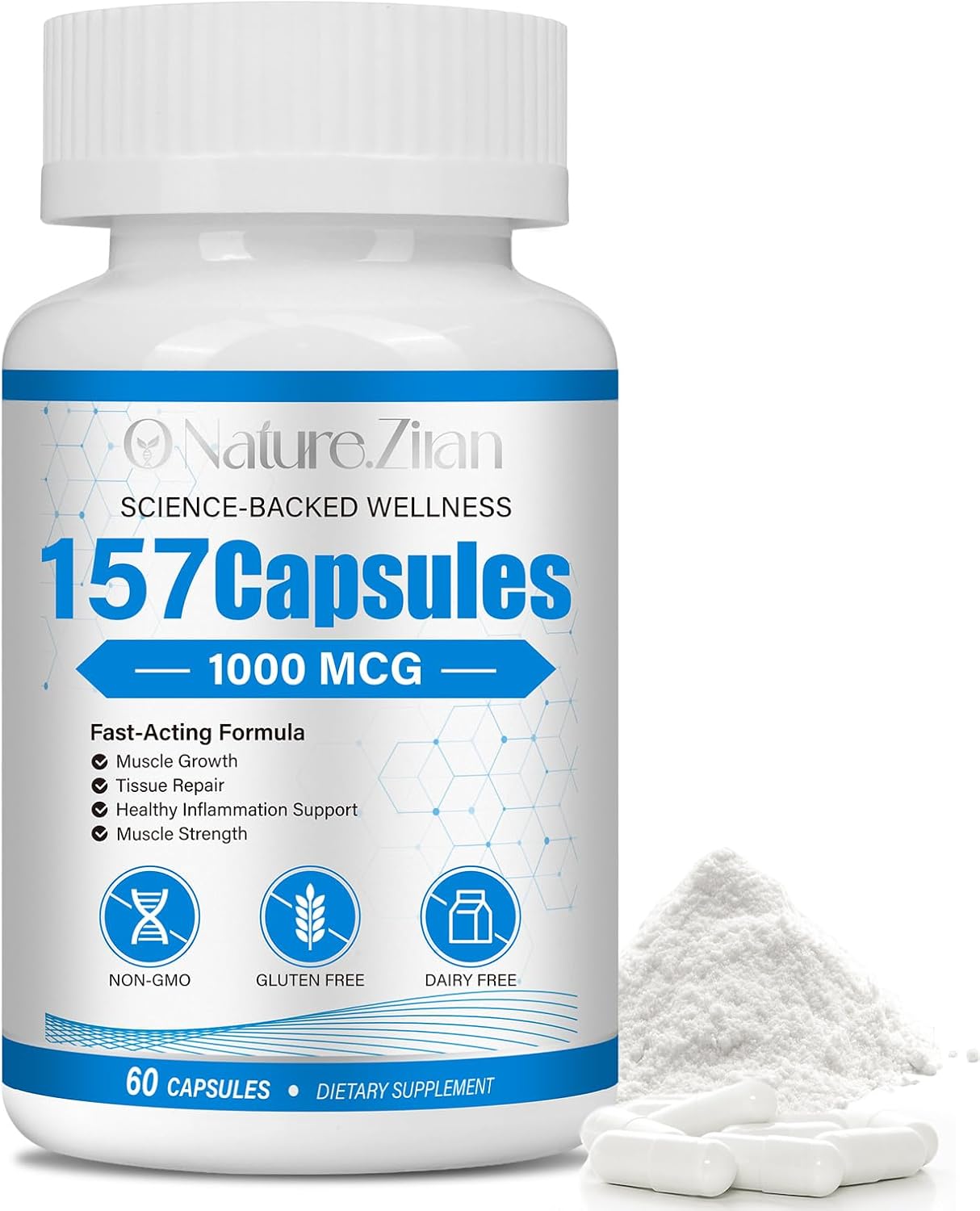 Complex 157 Capsules 1000 MG - High Potency Formula for Active Support Supplement - Non-GMO, Gluten-Free- 60 Capsules