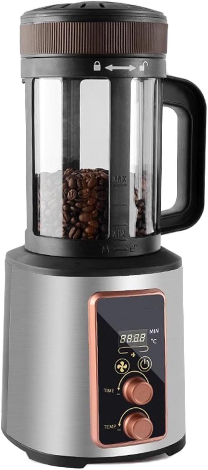 Coffee Bean Roaster Machine, Electric Hot Air Coffee Roaster, with Adjustable Timer Roasting Heating and Air Fan Setting, Roast 100-400g Coffee Bean, Gift for Coffee Lover