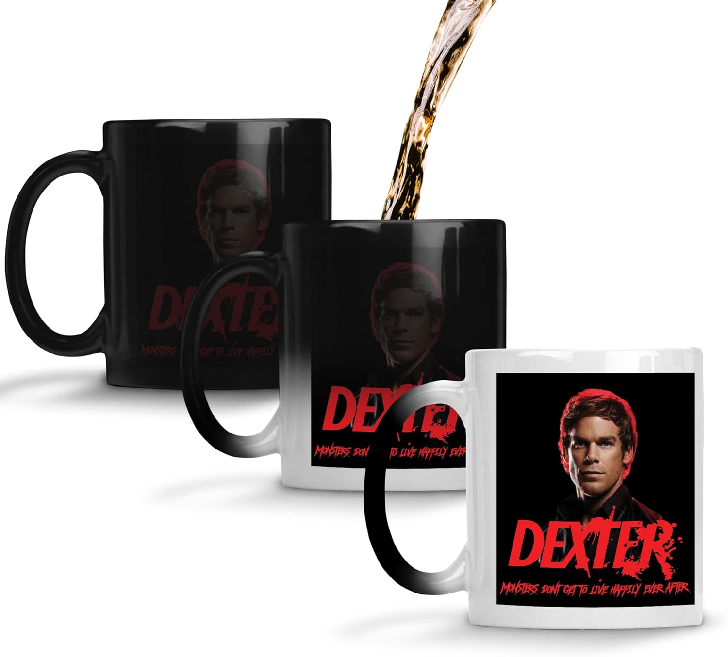 SmartyPants Dexter Colour Changing Mug Tea Coffee Cup - Forensic Technician Scientist Police Murder Mystery Serial Killer Thriller Crime Drama TV Show Gift Present (Colour Changing Prime)
