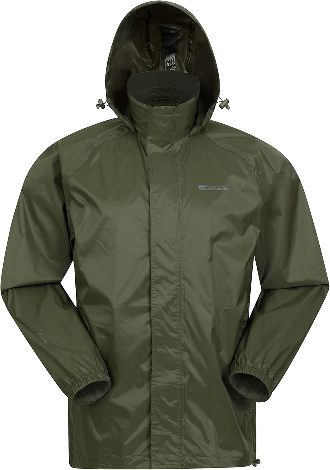 Mountain Warehouse Pakka Mens Waterproof Rain Jacket - Packable Khaki Medium