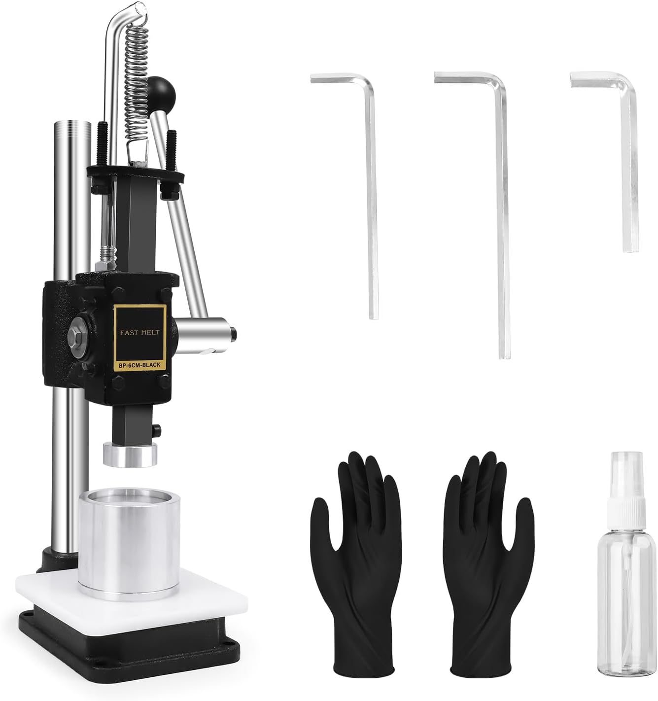 FAST MELT Bath Ball Pressing Machine with an Aluminum Alloy Mold, Adjustable Height Shower Steamer Press Machine for DIY Handmade Spa Gifts and Soap Crafting