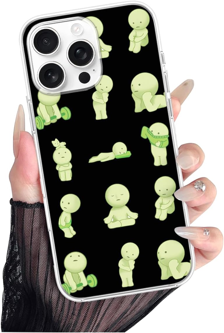 Phone Case Compatible with iPhone Smiski Waterproof Sticker Max Funny 15 Series Pack Pro Transparent Accessories Scratch