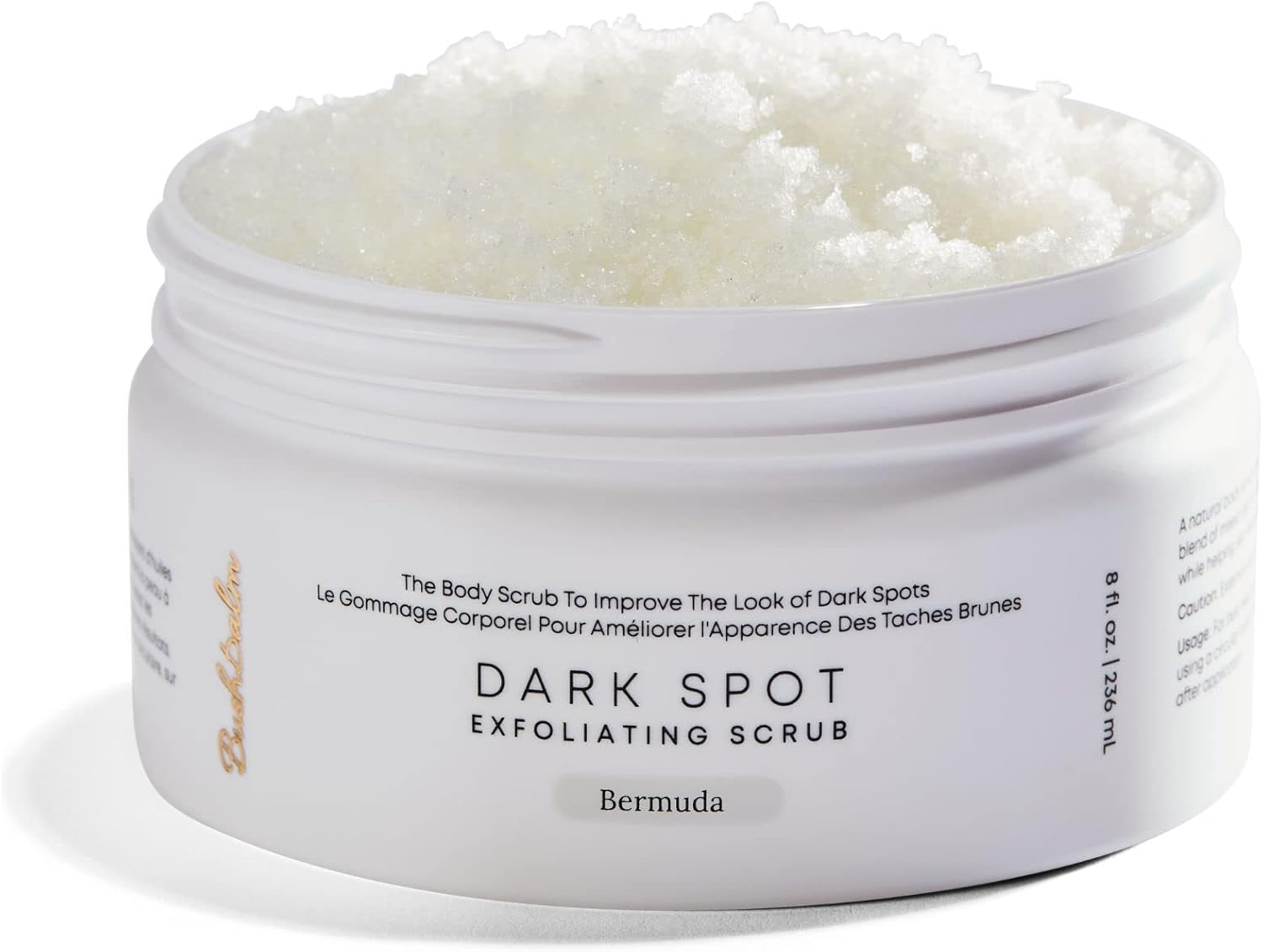 Bushbalm Bermuda Dark Spot Exfoliating Scrub - Natural Body Scrub Exfoliant for Soft and Glowing Skin, 236 ml