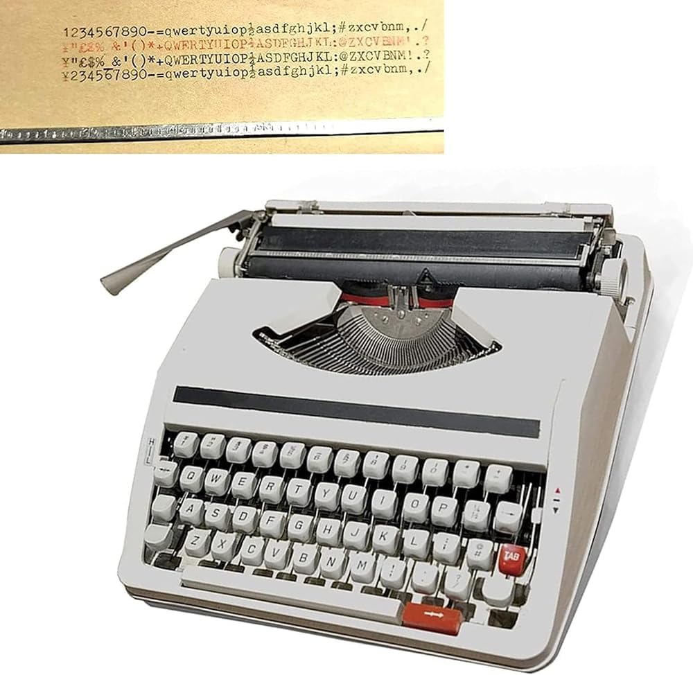 Vintage Manual Typewriter with Case - Portable Machine for Clear Handwriting | Flexible Buttons | Traditional Vintage Typewriter | Portable Clear Handwriting | Classic Retro Typewriter.