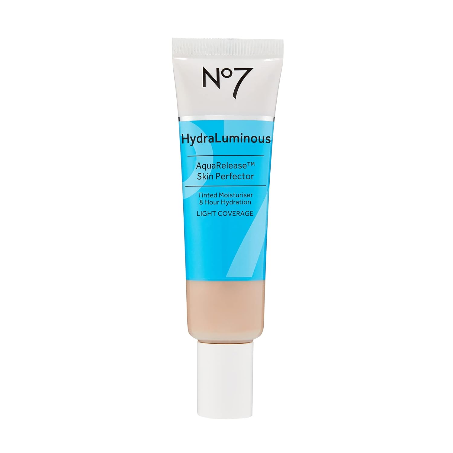 No7 HydraLuminous Skin Tint Perfector - Aqua Release Tinted Moisturizer with a Hydrating, Lightweight Formula - Sheer to Light Coverage Face Makeup - Fair (1 Fl Oz)