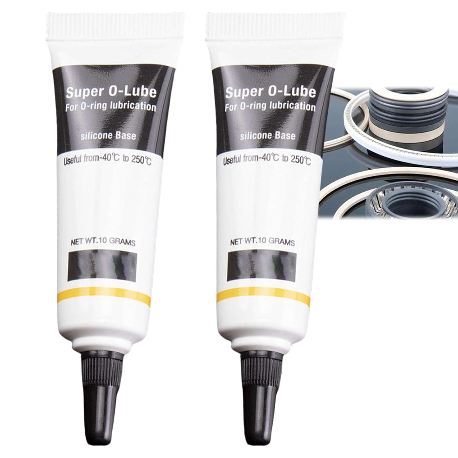 Silicone Grease for O-Rings & Plumbing – Waterproof Lubricant for Faucets, Valves & More. Ideal for Plumbers, DIYers & Home Maintenance. Long-Lasting, Non-Toxic & Safe for O-Rings - 2PCS