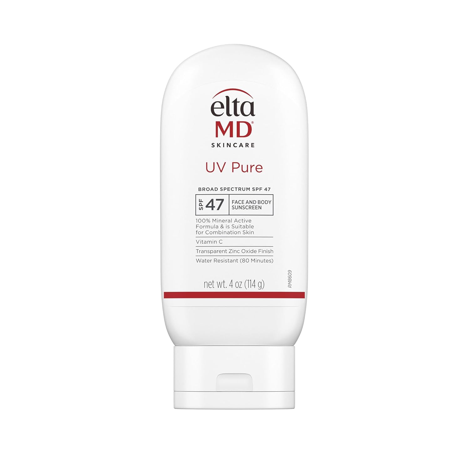 EltaMD UV Pure Face and Body Sunscreen, SPF 47 Mineral Sunscreen for Kids and Adults, Water Resistant Up to 80 Minutes, 4.0 oz Sun Screen Tube