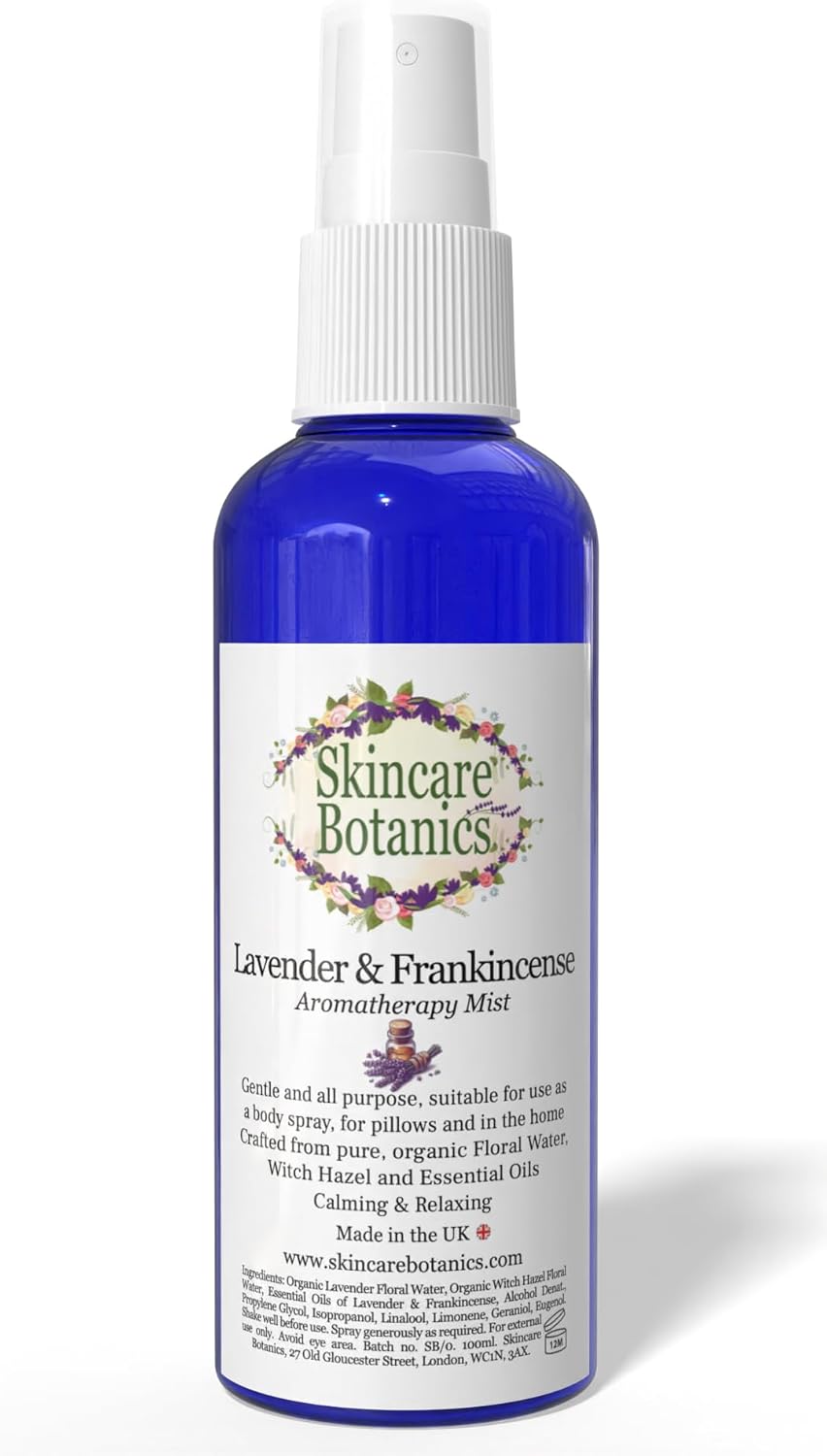 Skincare Botanics Lavender & Frankincense Spray | Natural Room, Pillow & Body Mist | Calming & Relaxing | 100ml