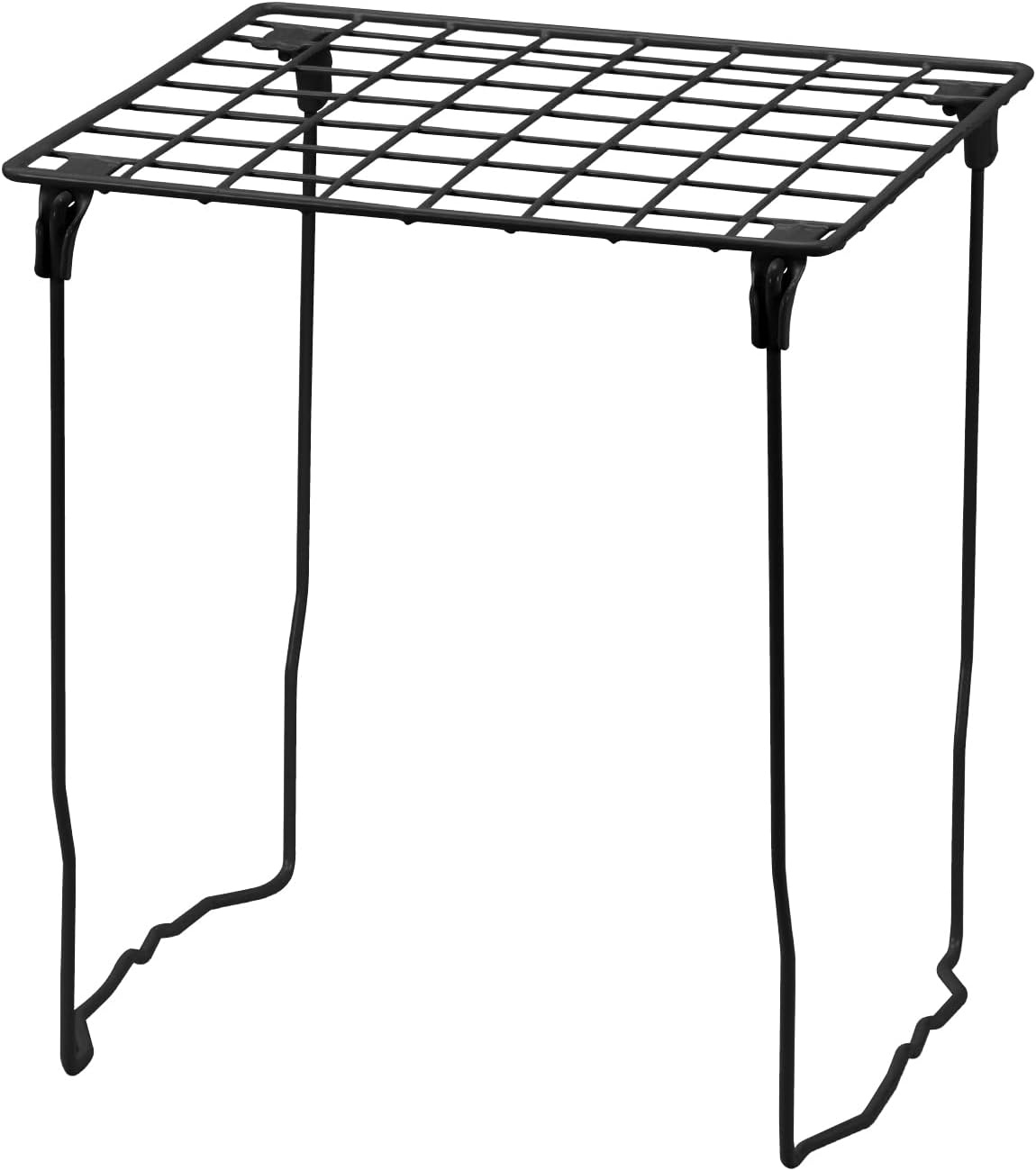 LockerMate Stac-A-Shelf Locker Organizer Shelf, Stackable, Extra Tall, Fits Standard Size School Lockers, Black