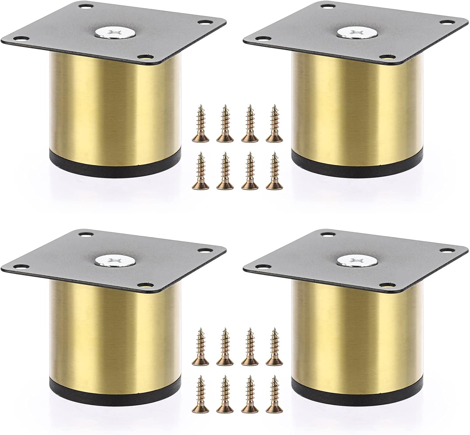 OwnMy 2 Inch Stainless Steel Furniture Legs Feets Metal Cabinet Desk Legs