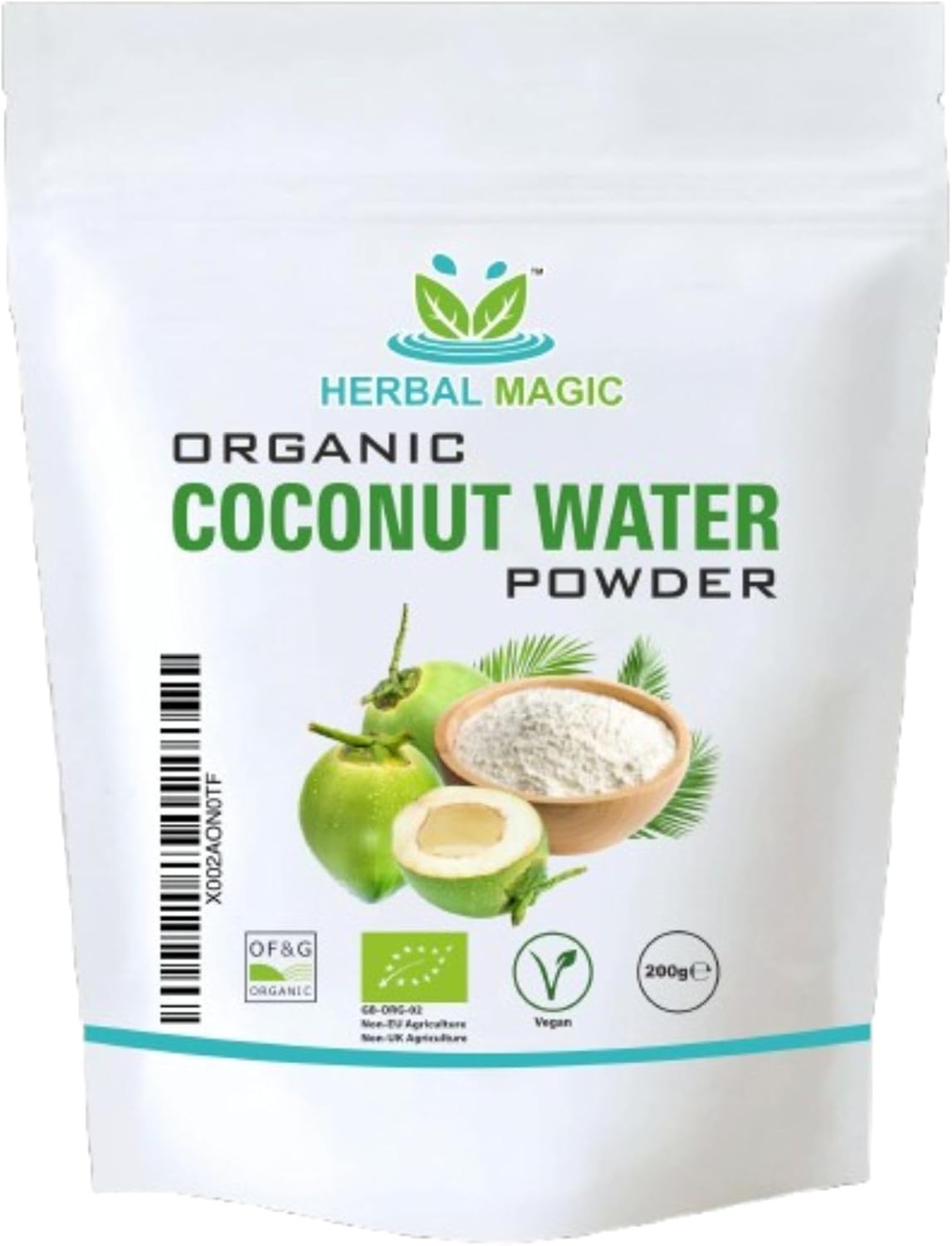 Herbal Magic's Organic Coconut Water Powder - Sparkle your Smoothies, Shakes, Soups, Baking, Curries - Irresistibly nutritive & delicious - Ideal for Athletes, Trainers, gym goers -200gms