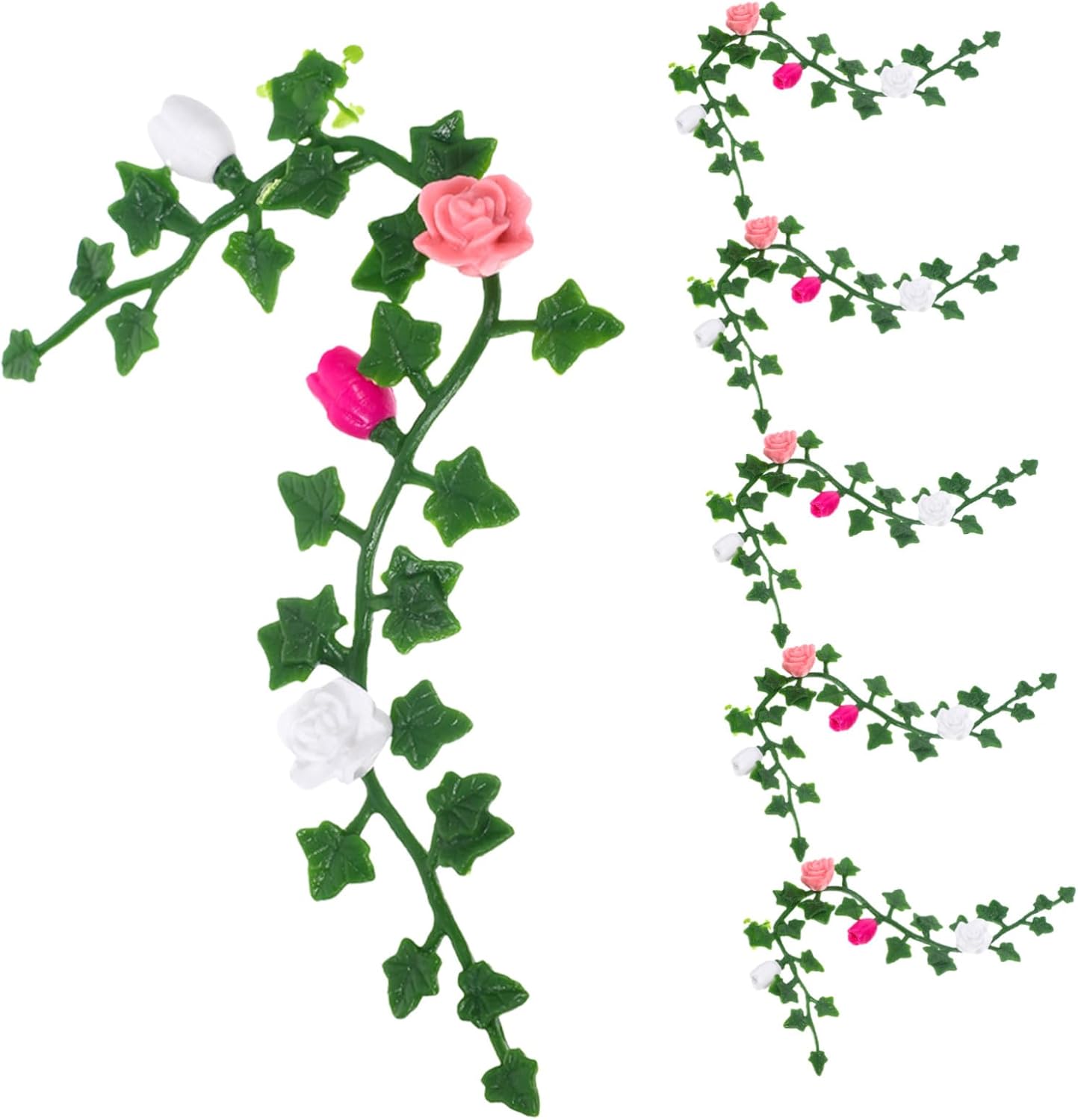TOYANDONA 6pcs Miniature Artificial Rose Vines for Dollhouse Mini Garden Decor Fade-resistant Fake Floral Vines for Fairy Garden Micro Landscape Accessories Compact and Versatile Mini Plant