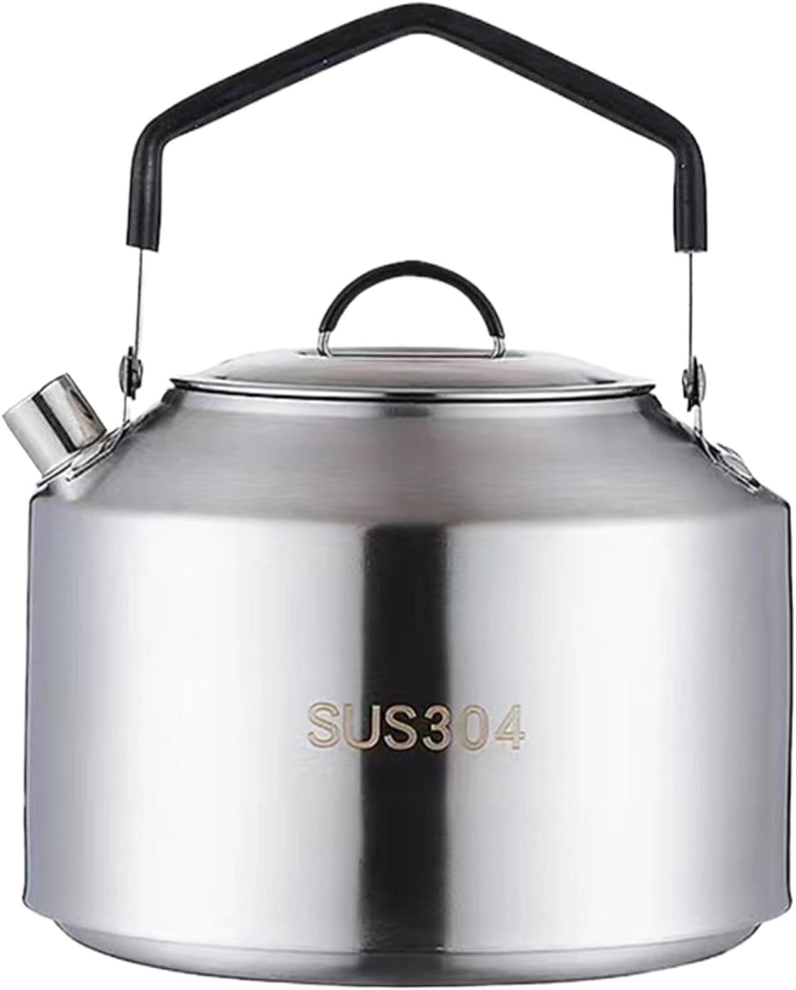 1/2 Camping Tea Kettle | Lightweight Camp Tea Coffee Pot, 304 Stainless Steel Outdoor Kettle | Compact Deurable Camping Kettle for Open Fire | Fast to Boil Camping Water Kettles for Cookware