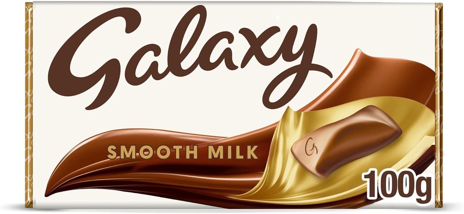 Galaxy Chocolate Bar, Smooth Milk Chocolate, 100g, Ideal for Gift, Snacks or Hamper