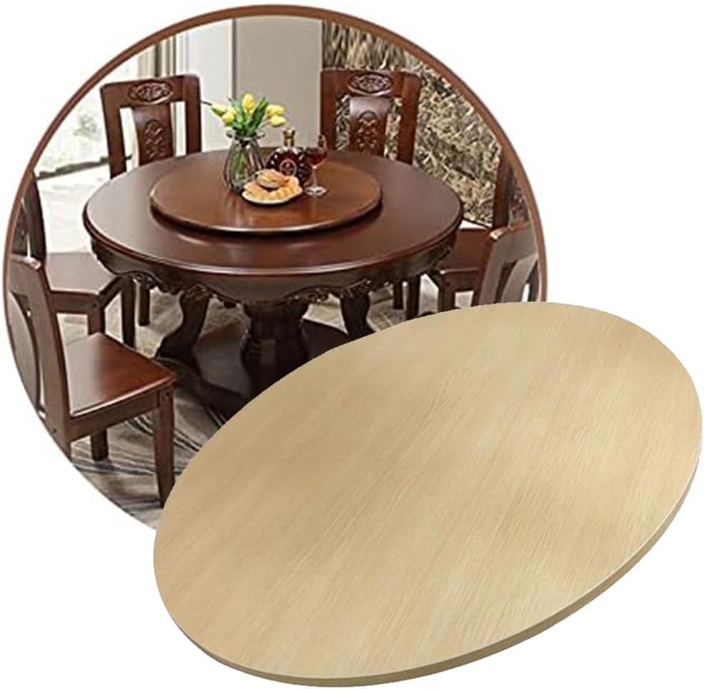 Extra Large Wooden Lazy Susan Turntable for Dining Table 36 Inch Revolving Kitchen Serving Tray Handcrafted from Original Wood 90cm Diameter