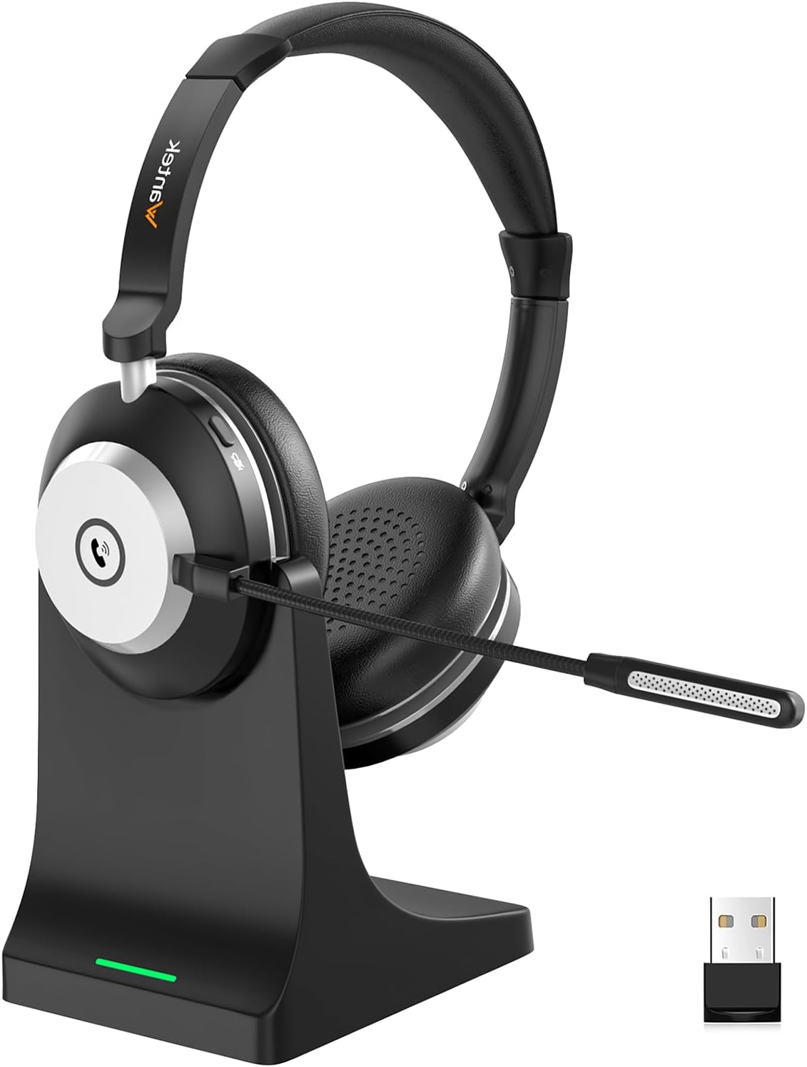 Wantek Wireless Headset with Microphone for PC Bluetooth Headset with Noise Canceling Microphone