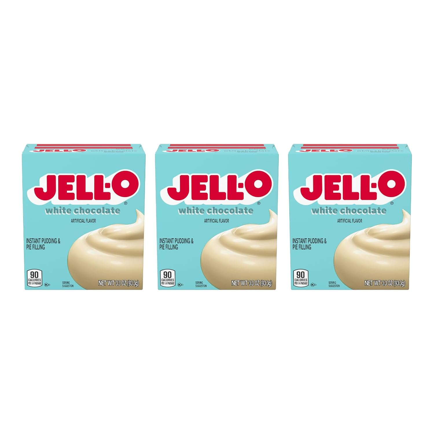 Jell-O Instant Pudding and Pie Filling, White Chocolate, 3.3 OZ (Pack of 3)