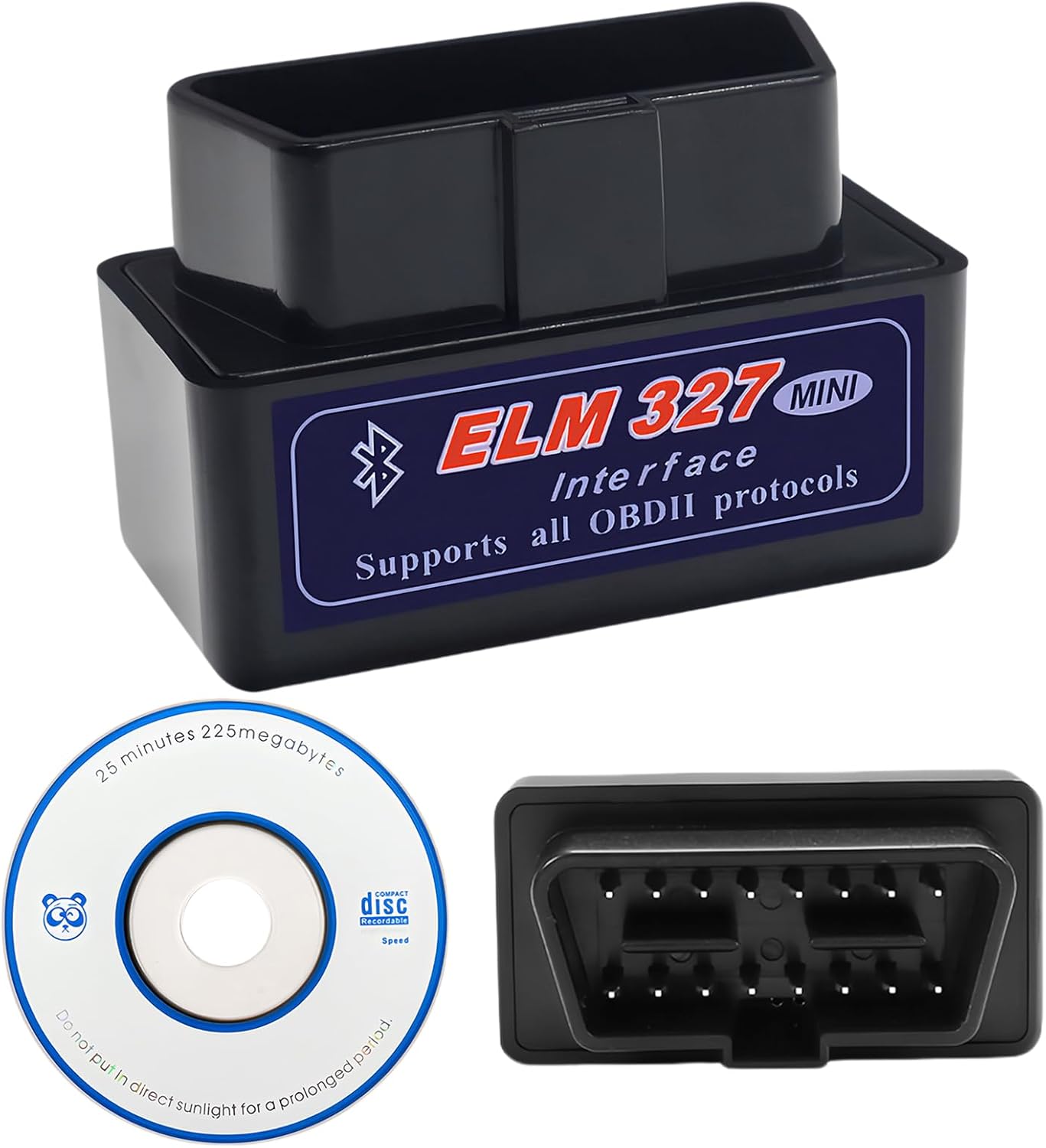 Mini Bluetooth OBD2 Code Reader, OBD II Diagnostic Scan Tool, OBD2 Scanner Car Engine Scanner for Android & Windows, Check Engine Code Reader with Fault Code Reader, V2.1