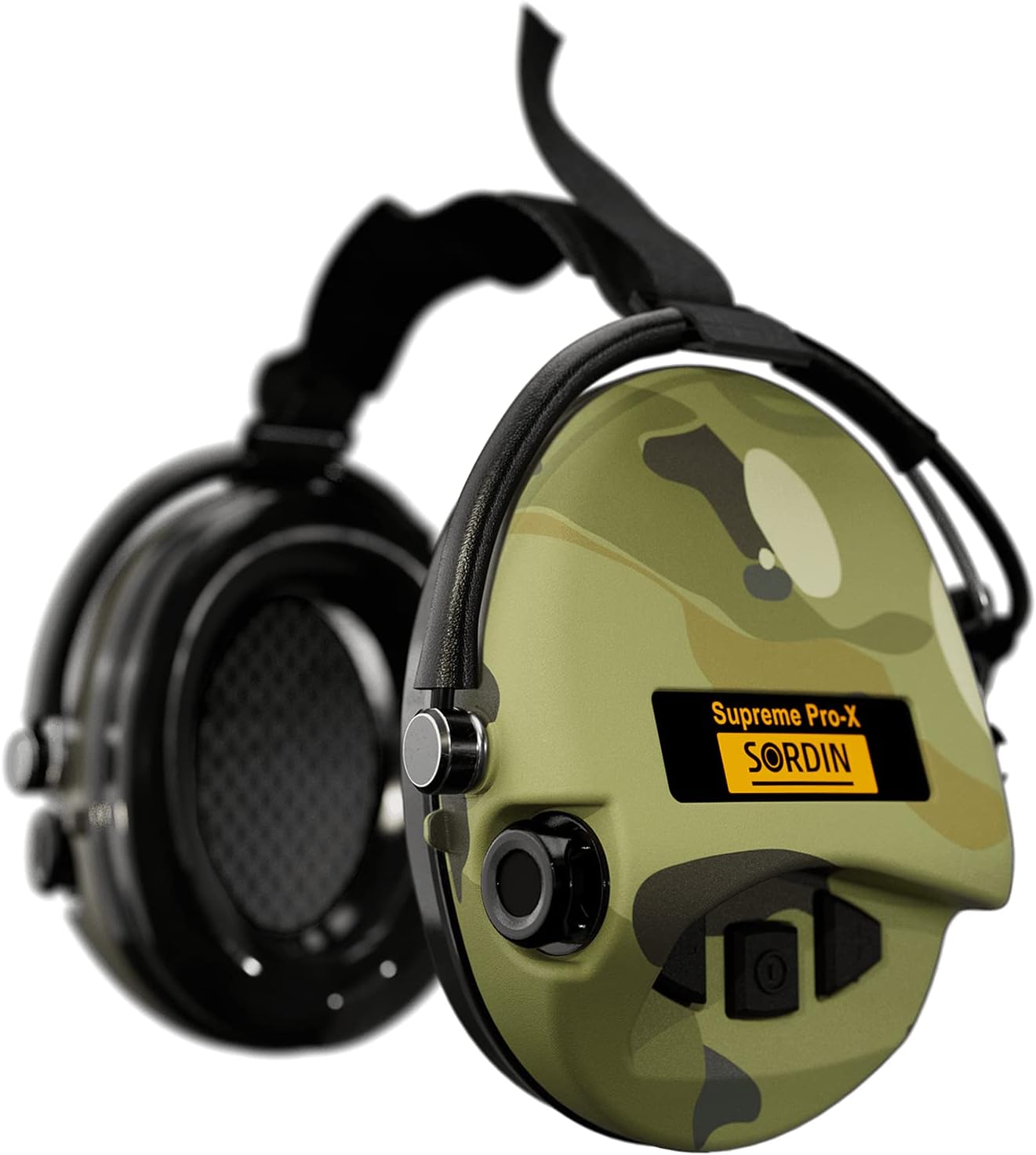 Sordin Pro-X Ear Muffs - Active and Electronic Ear Defenders w/Neckband - Foam Pads - Earmuffs for Hunting & Shooting