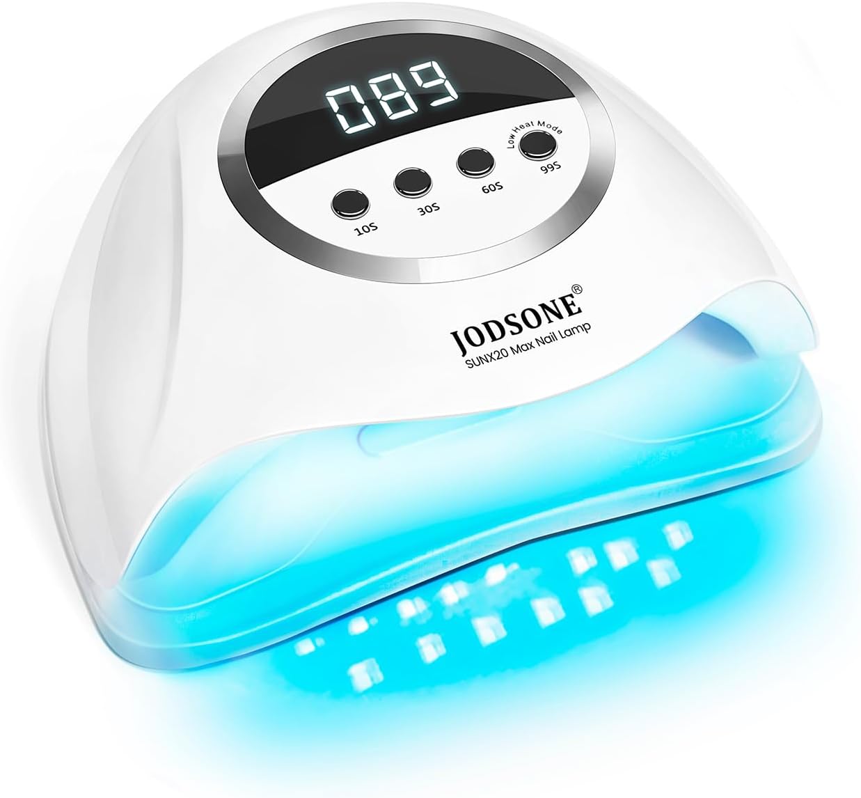 JODSONE UV Nail Lamp, 320W Nail Dryer for Gel Polish, Gel Nail Lamp with 72 Dual Light Source red Light Beads, Led Nail Light for Gel Nails with Automatic Sensor & 4 Timers
