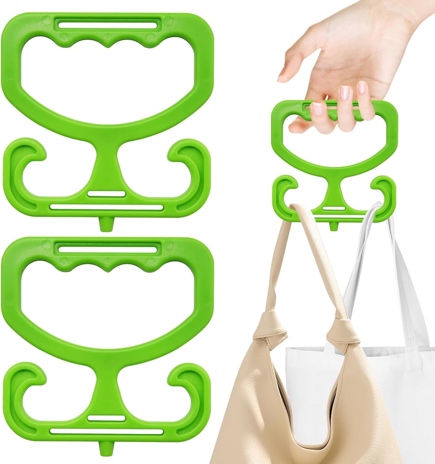 Green Labor-Saving Lifting Device Grips for Bags, Good Load-Bearing Bag Carrier for Grocery Bags, Grocery Bag Holder for Plastic Bags Grocery Bag Carrier Handle for Carrying Buckets, Shopping Bags