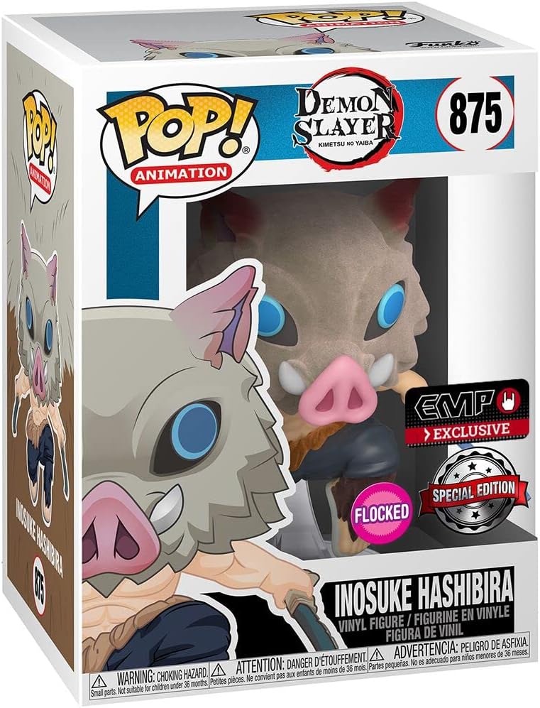 Funko Pop Animation: Demon Slayer - Inosuke Exclusive (Flocked)