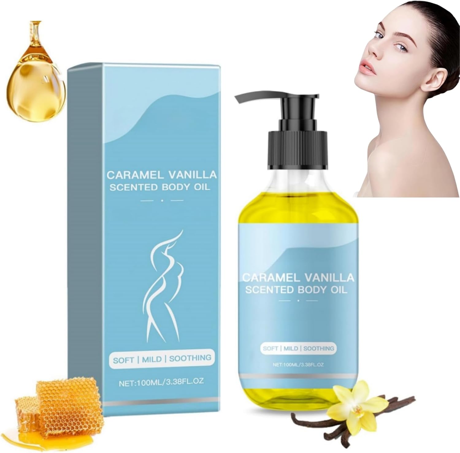 Caramel Vanilla Body Oil,Vanilla Essential Oil,Vanilla Body Oil,Caramel Vanilla Fragrance Body Moisturizer Oil,Frankincense Oil For Skin,Brightening Skin Oil,Body Massage Oil For All Skin Types