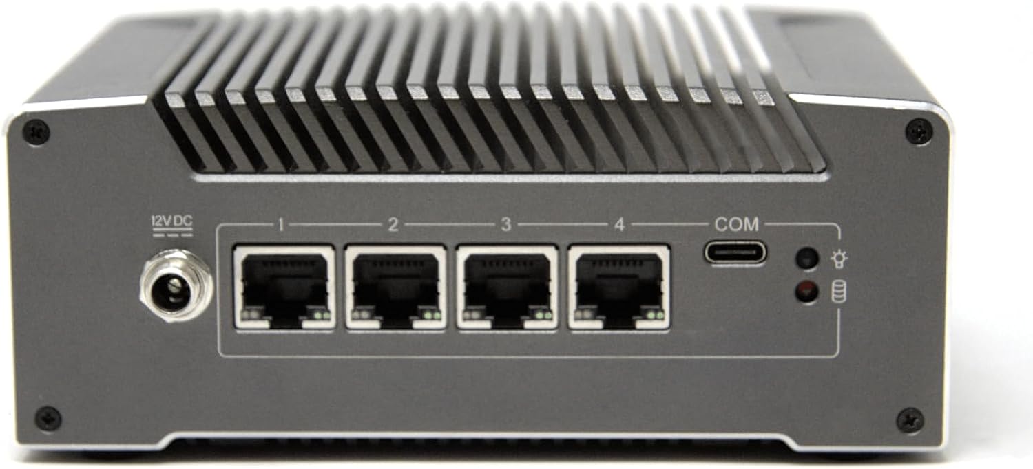 Protectli Vault V1410-4 Port, Micro Appliance/Mini PC - N5105, 4X 2.5G NICs, 8GB LPDDR RAM on-Board, 32GB eMMC on-Board