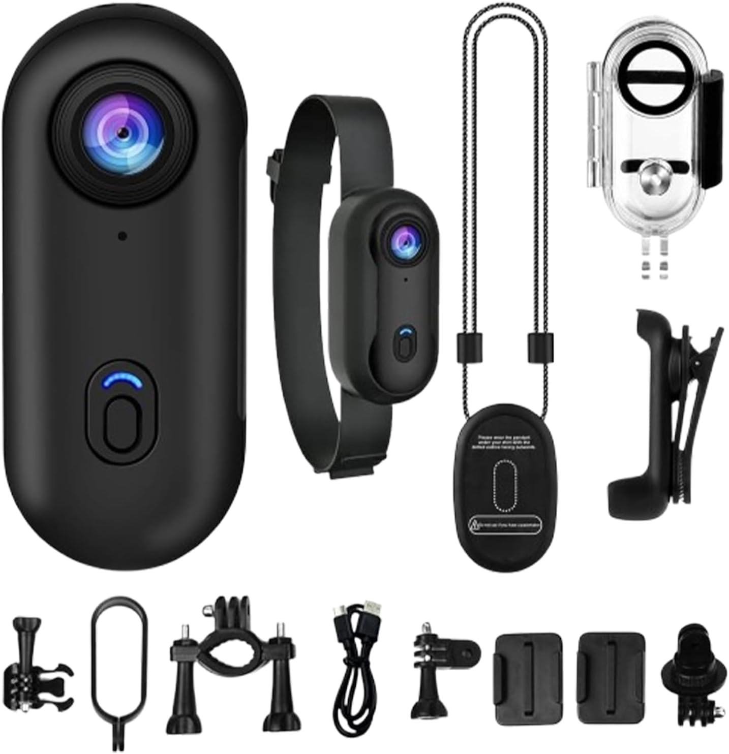Gosnap Camera, 1080P Waterproof Compact Vlogging Device, Magnetic & 360° Clip, 120-Min Battery, 170° Wide Angle Body Cam With Audio And Video Recording For Cycling, Pet, Travel